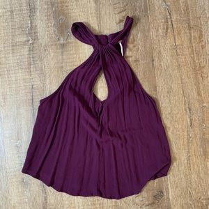 Dark purple/maroon Free people top